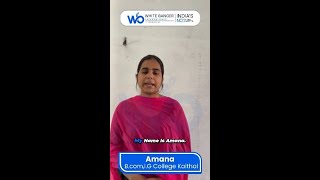 BCOM Student Amana’s Internship Success Story | Whitebanger IGMM College Internship Program #shorts