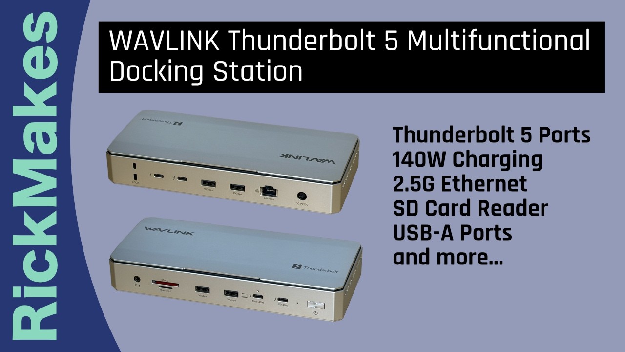 WAVLINK Thunderbolt 5 Multifunctional Docking Station - YouTube