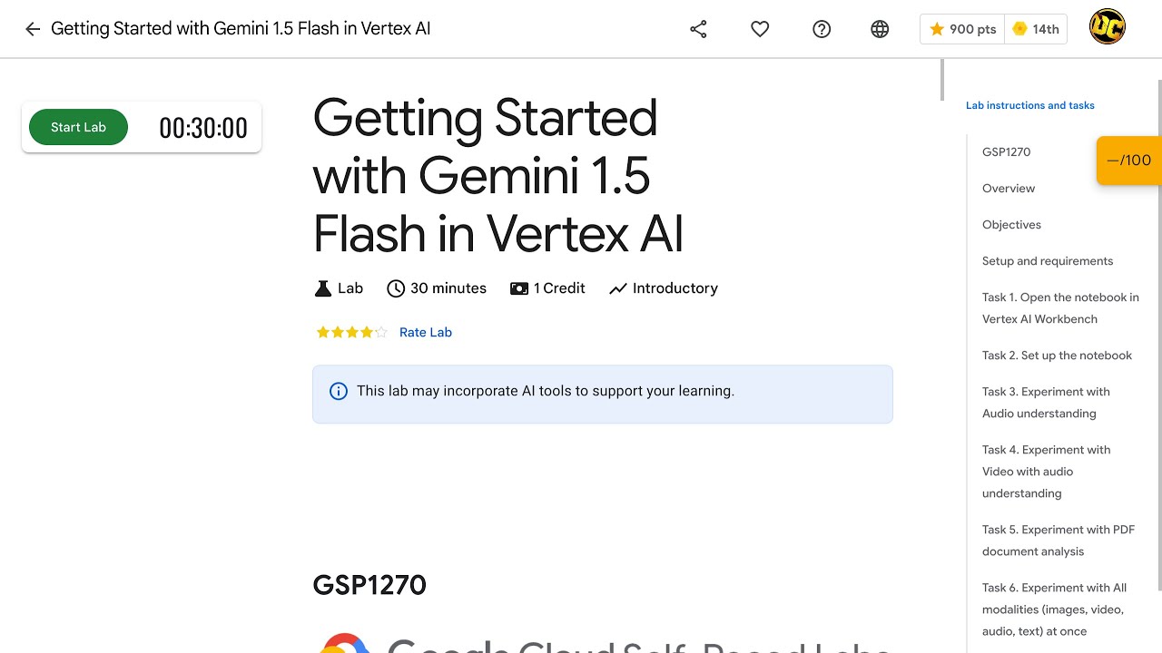 Getting Started with Gemini 1.5 Flash in Vertex AI GSP1270 - YouTube