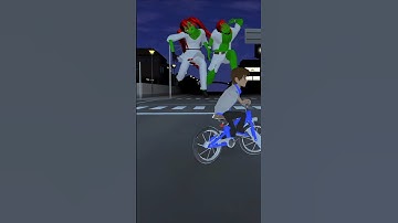 Yuta Shocked After Seeing Two Ghosts 👻🚴 #SakuraSchoolSimulator #Ghost