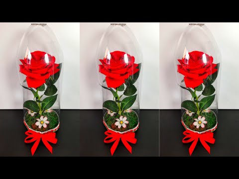 How to bottle a rose with a plastic bottle / magic rose