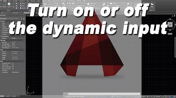 How to Turn on or off the dynamic input in Autodesk Autocad