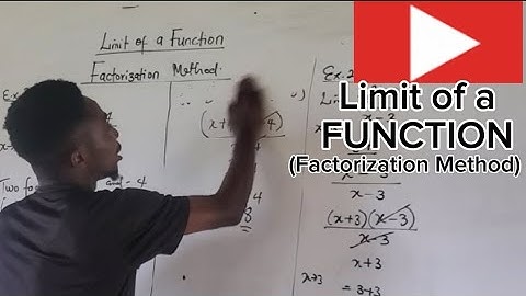 Limit of a Function: (Factorization Method); A Beginner
