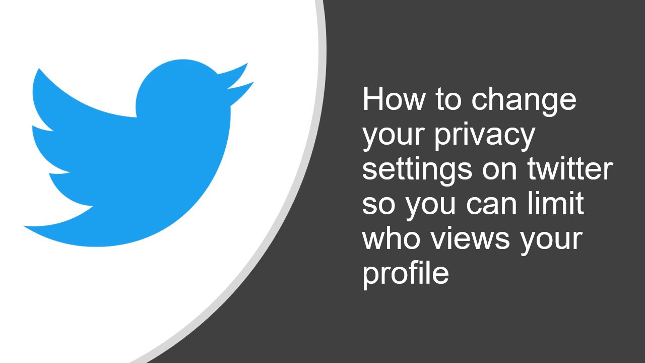 How to change your privacy settings on twitter to limit who views your profile - YouTube