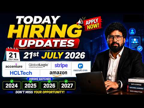 Today's Hiring Updates 2026 | Accenture, Amazon, HCL, Stripe & More | Apply Now! | by Mohan Sir