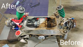 How to COMPLETELY Restore a Lexus Sc300 Rear Subframe/Undercarriage in 30 minutes