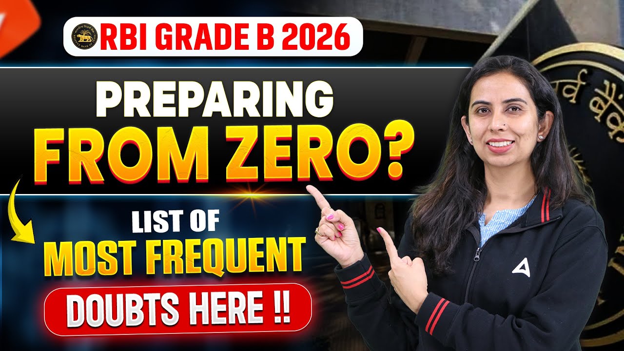 RBI Grade B 2026 Preparation From Zero | Most Common Doubts Answered | Complete Beginner Guide