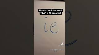 Split Digraphs- how to teach your child to read the word “five” in 30 seconds