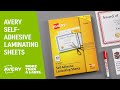 How to Laminate at Home or Work with Avery Adhesive Laminating Sheets