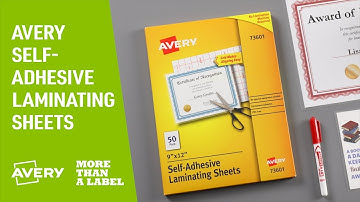 How to Laminate at Home or Work with Avery Adhesive Laminating Sheets