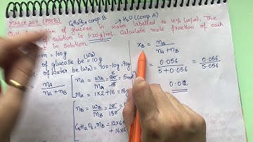 A solution of glucose in water labelled as 10% (w/w). The density of solution is 1.20g/ml.