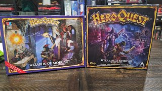 HeroQuest comparison Milton Bradley and Avalon Hill unboxing Wizards of Morcar expansion.