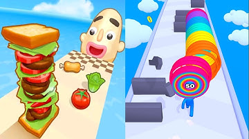 Who Wins: Sandwich Runner Vs Layer Men - All Levels SpeedRun Gameplay Walkthrough (Android iOS)