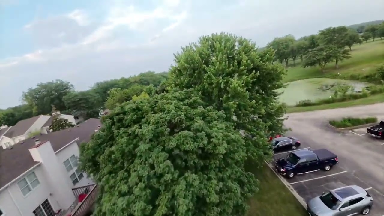 Meteor 75 PRO back yard flight with synchronized sound NO MUSIC dekalb, IL skyline