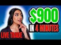 LIVE TRADING: $900 IN 4 MINUTES SCALPING $AMZN OPTIONS