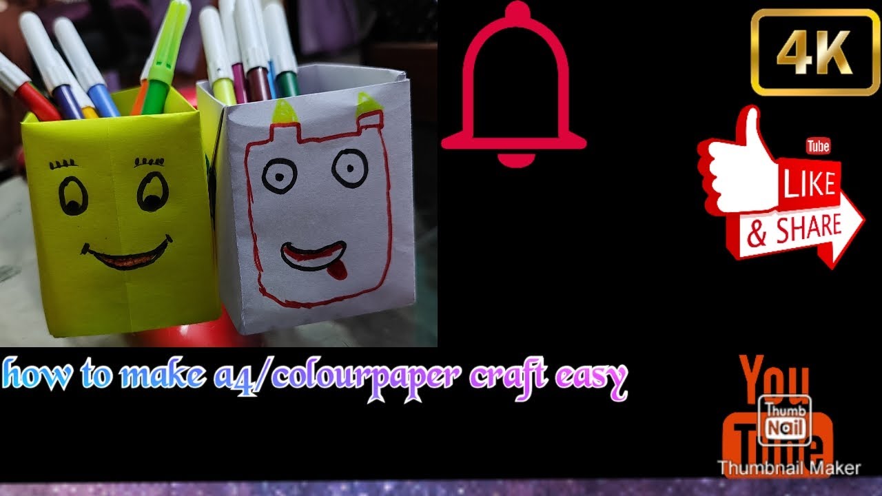 a4/colour paper easy craft YouTube