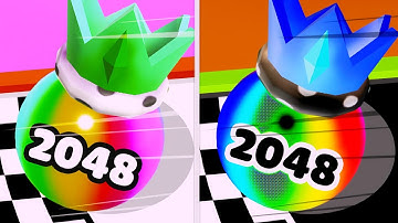 Ball Merge 2048 vs Reverse ball gameplay Colour Run walkthrough , iOS Android New Update part : 1803