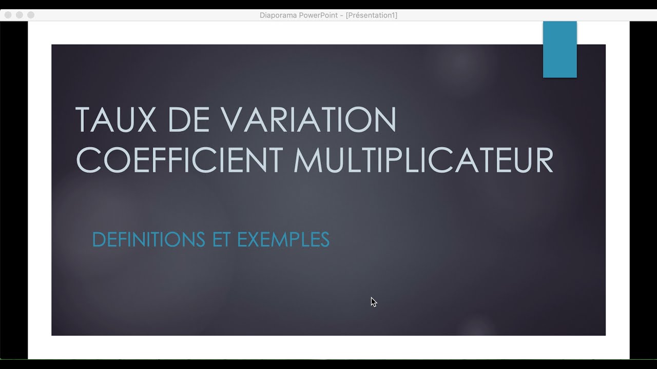 Comment calculer le taux de variation et le coefficient multiplicateur