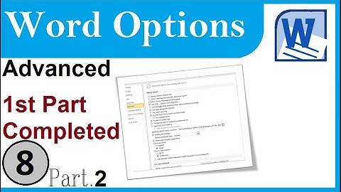 MS Word 2010 Options Advanced tab Part. 2 in Pashto | winword 2010 Options Advanced tab in Pashto