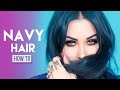 How I Dye My Hair NAVY BLUE with Arctic Fox Hair Color | KristenLeanneStyle