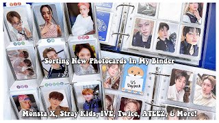 Sorting New Photocards In My Binders 103 ✰ Monsta X, Stray Kids, IVE, Twice, ATEEZ, & More!