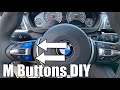 DIY BMW M buttons on the steering wheel install (M1 and M2): easy mod for M2, M3, M4 F80, F82, F87