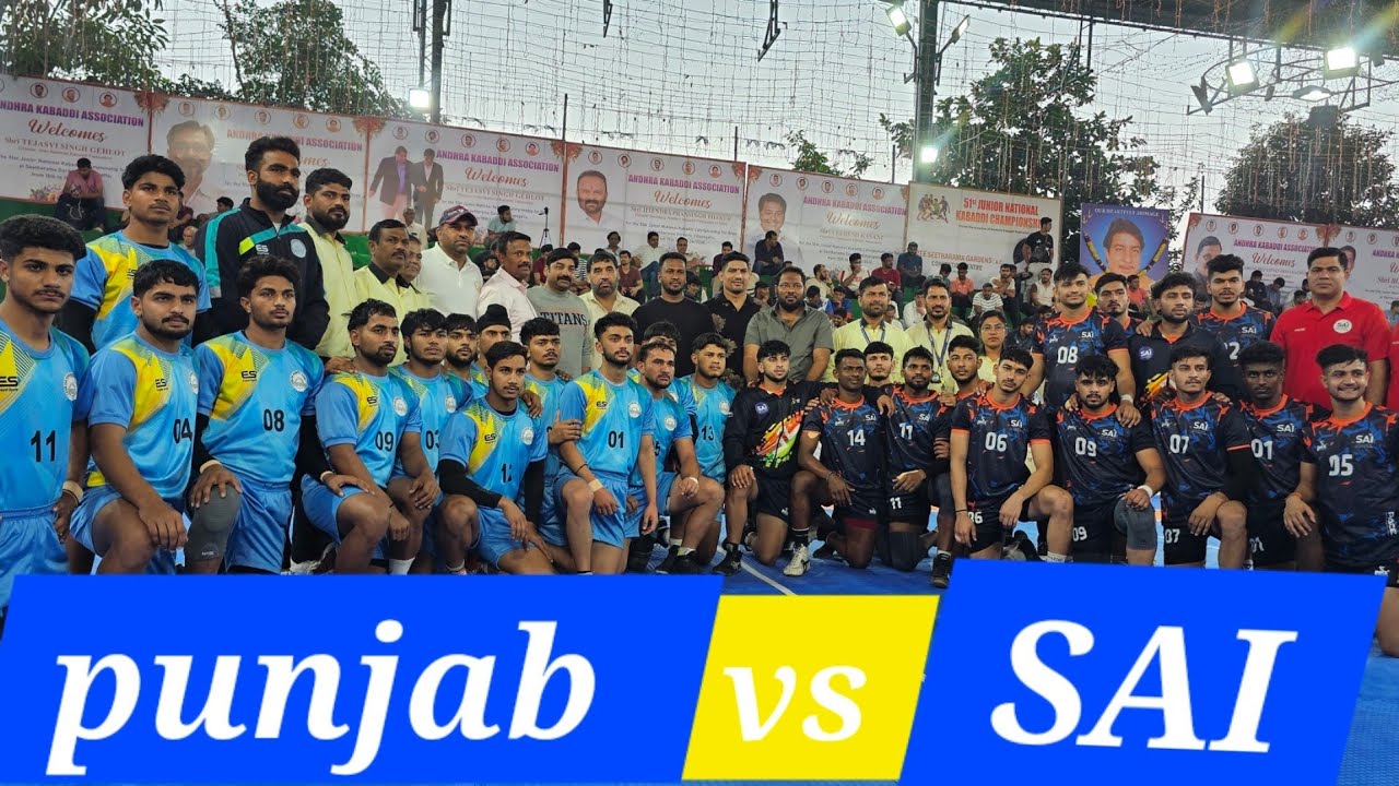 Punjab vs Sai 51st junior national kabaddi boys championship 2026 in Andhra pradesh 