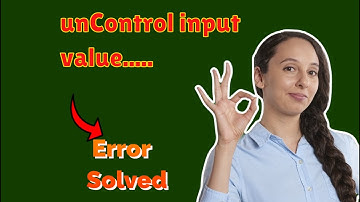 A component is changing an uncontrolled input to be controlled.