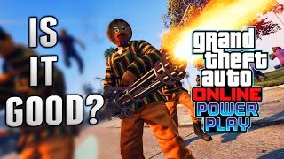 GTA Online: New Power Play Adversary Mode & Improved Payouts - But is it Good?
New Adversary Modes have been constantly added to GTA Online over the past year and, although Power Play is pretty fun, its still just another Adversary Mode that people dont seem to want to play for extended periods of time.
It is a decent improvement though, the power ups make for some interesting moments in the matches and the payout improvements were definitely needed. Let me know your thoughts in the comments!
Full details of the GTA Online Finance and Felony DLC can be found here - http://www.rockstargames.com/newswire/
Remember to LIKE and SUBSCRIBE to see more videos from me - I mostly upload GTA 5 Online gameplay, races, heists, tips, tutorials for GTA 5 on the Xbox One, PS4 and PC!
Join my open GTA crew!
http://socialclub.rockstargames.com/crew/team_twister
Check out my Twitch Livestream!
http://www.twitch.tv/itwisterr
Follow me on Twitter!
https://twitter.com/iTwisterr GTA Online: New Power Play Adversary Mode & Improved Payouts - But is it Good?
