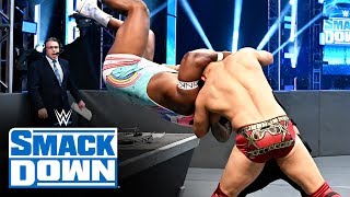 The Miz vs Big E vs Jey Uso– SmackDown Tag Team Title Triple Threat Match: SmackDown, April 17, 2020
