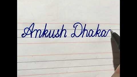 Ankush Dhakad- beautiful name neat and clean cursive writing | cursive writing | #shorts #writing