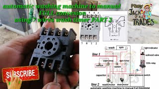 Automatic washing machine to manual FULL conversion using 7 wires wash timer PART 2