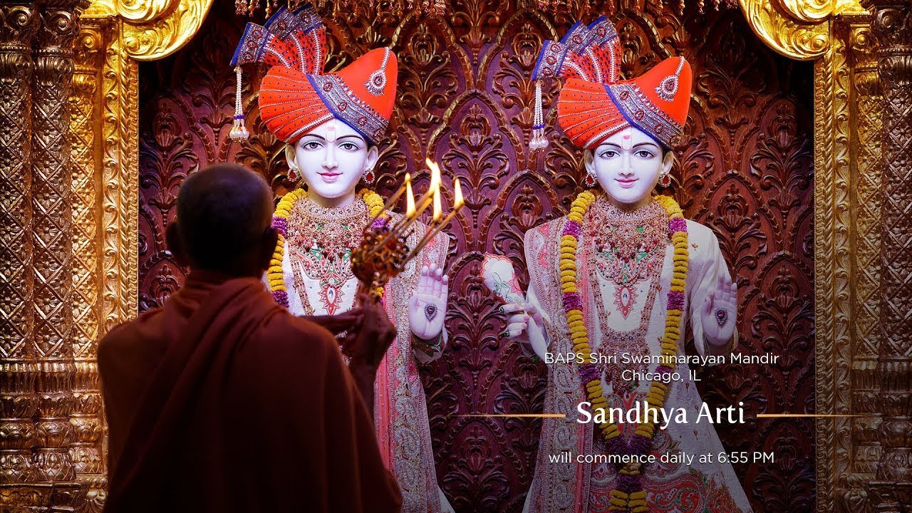 BAPS Shri Swaminarayan Mandir - Chicago, IL - Live Sandhya Arti