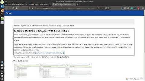 Coursera Introduction to Structured Query Language (SQL) by Universityof Michigan Quiz Week 3 Answer