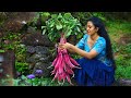 Red radish  so satisfying with red chilli chicken  super moist bread pudding for evening