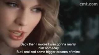 Taylor Swift Fifteen Official music video with lyrics on screen