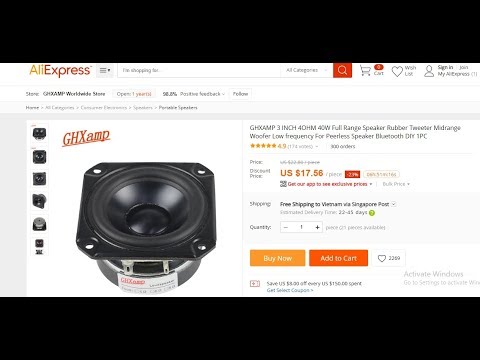 Chia sẻ, hướng dẫn mua Loa (DIY) các đồ trên Aliexpress freeship và thuế 0%