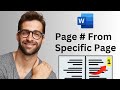 How to Insert Page Number in Word from Specific Page