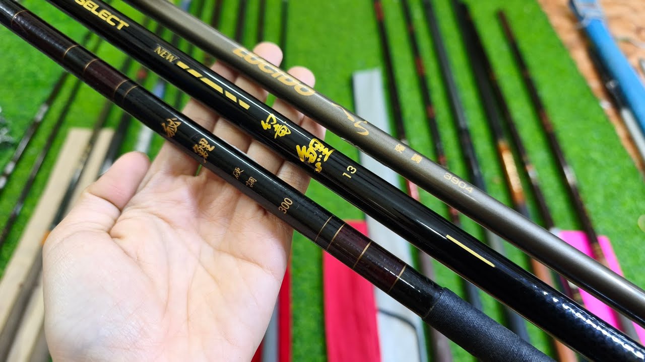 Video 1109: Cần tay Nhật Vượt Cứng, Khỗ từ 1m8 đến 6m3, Cần Daiwa Shimano 