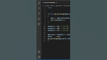 Find percentage of three subjects  - PHP script #short