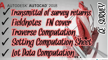 Field Notes/FN cover |Transmittal of Survey Returns| LDC | Setting Computation | Ge-Survey Tutorials