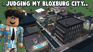 JUDGING my $2.5M BLOXBURG CITY from 4 YEARS AGO...