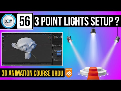 What is 3 Point Lighting Setup ? | Class 56 of 3D Animation Complete Course