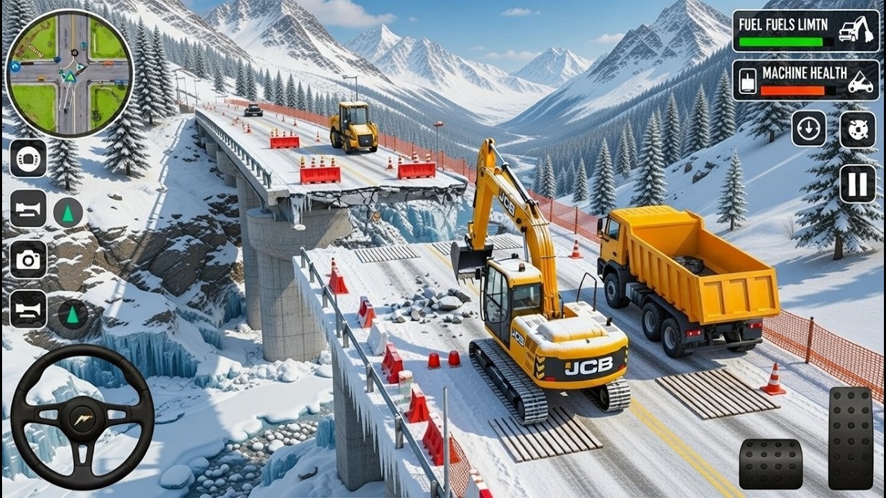 🚧JCB Construction Simulator 3D - Real JCB Excavator Crane Game - Android Gameplay