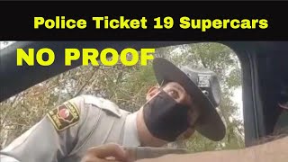 Radar Gun Fails - Cops Tickets 19 Supercars -Radar Gun