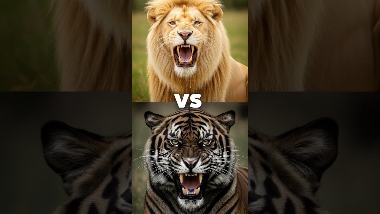 White Lion vs. Black Animals