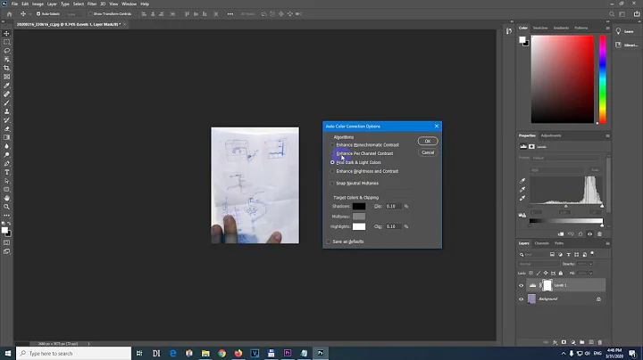 How to correct white balance in Adobe Photoshop? (Auto button)