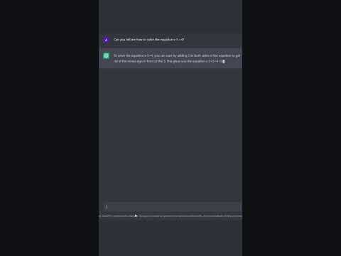 Use Chat GPT to Solve Algebra Equations