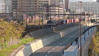 EF210ｰ101(8052列車), EF210-125(1067列車)@近畿道高架下