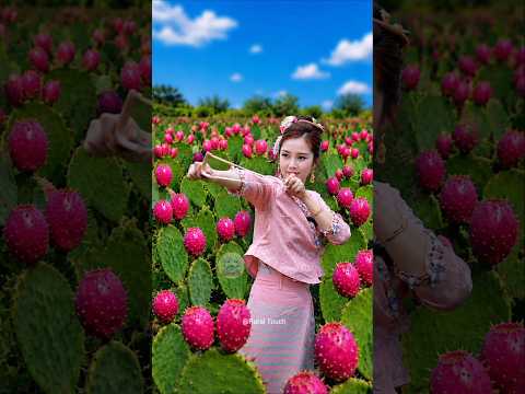 Beautiful nature with rural life –harvest fresh fruits in the summer 🍒🍇🍑 #fruit #shorts #yummy